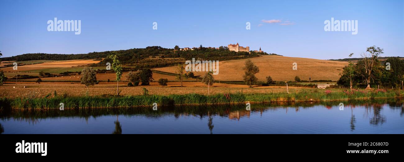 Paesaggio rurale scenico, Borgogna, Francia Foto Stock