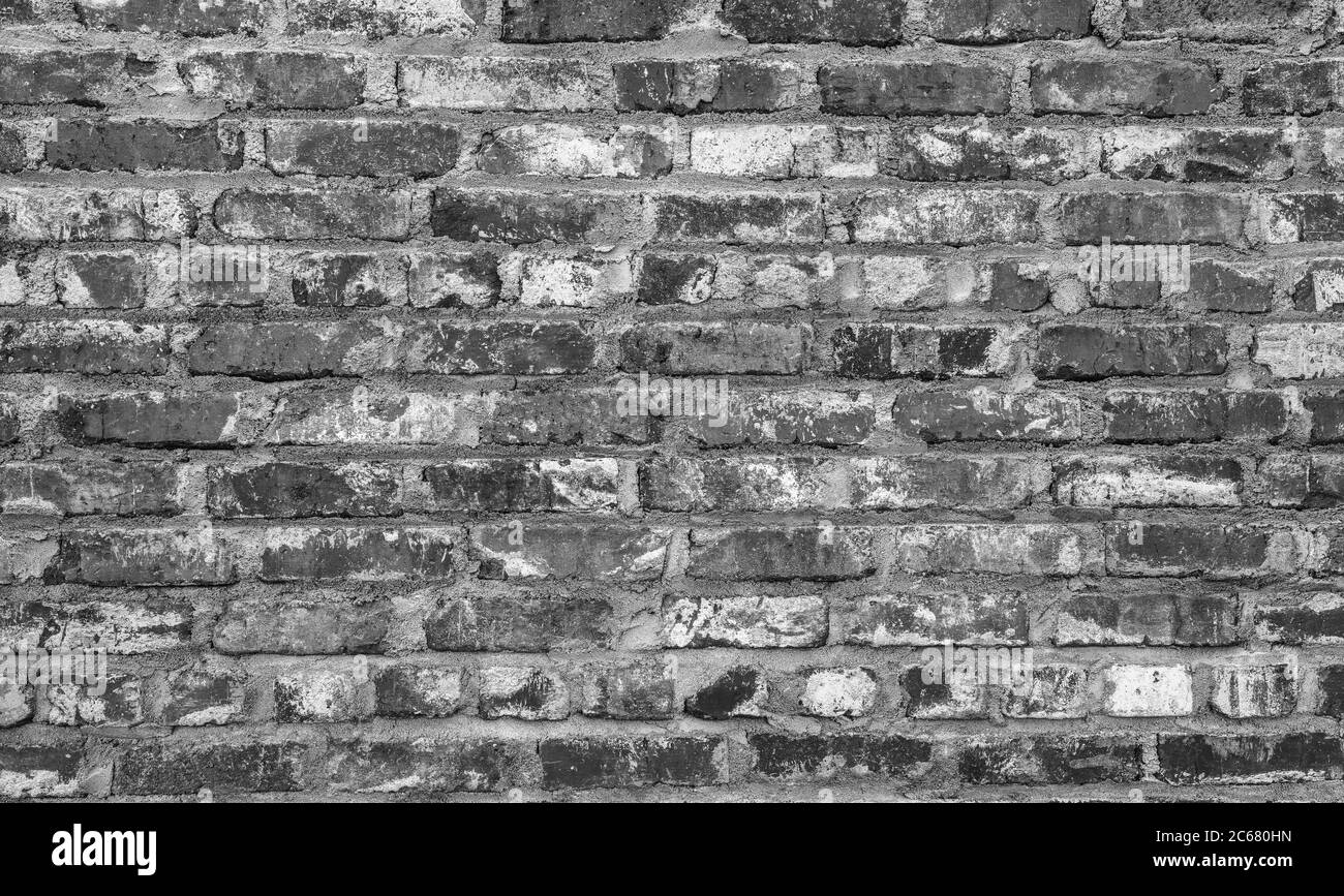 Primo piano del telaio completo di muro di mattoni Foto Stock