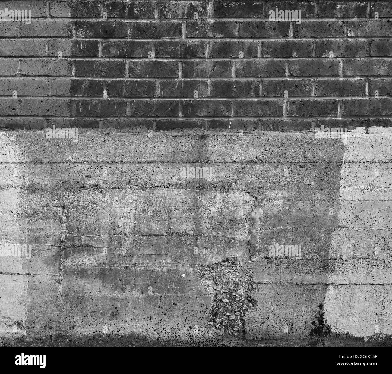 Primo piano del telaio completo di muro di mattoni Foto Stock