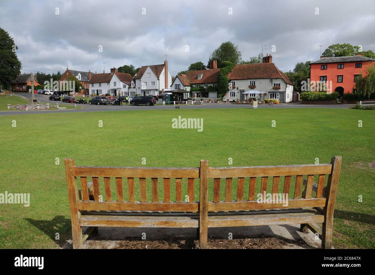 Visualizza verde, campo Finchingfield, Essex Foto Stock