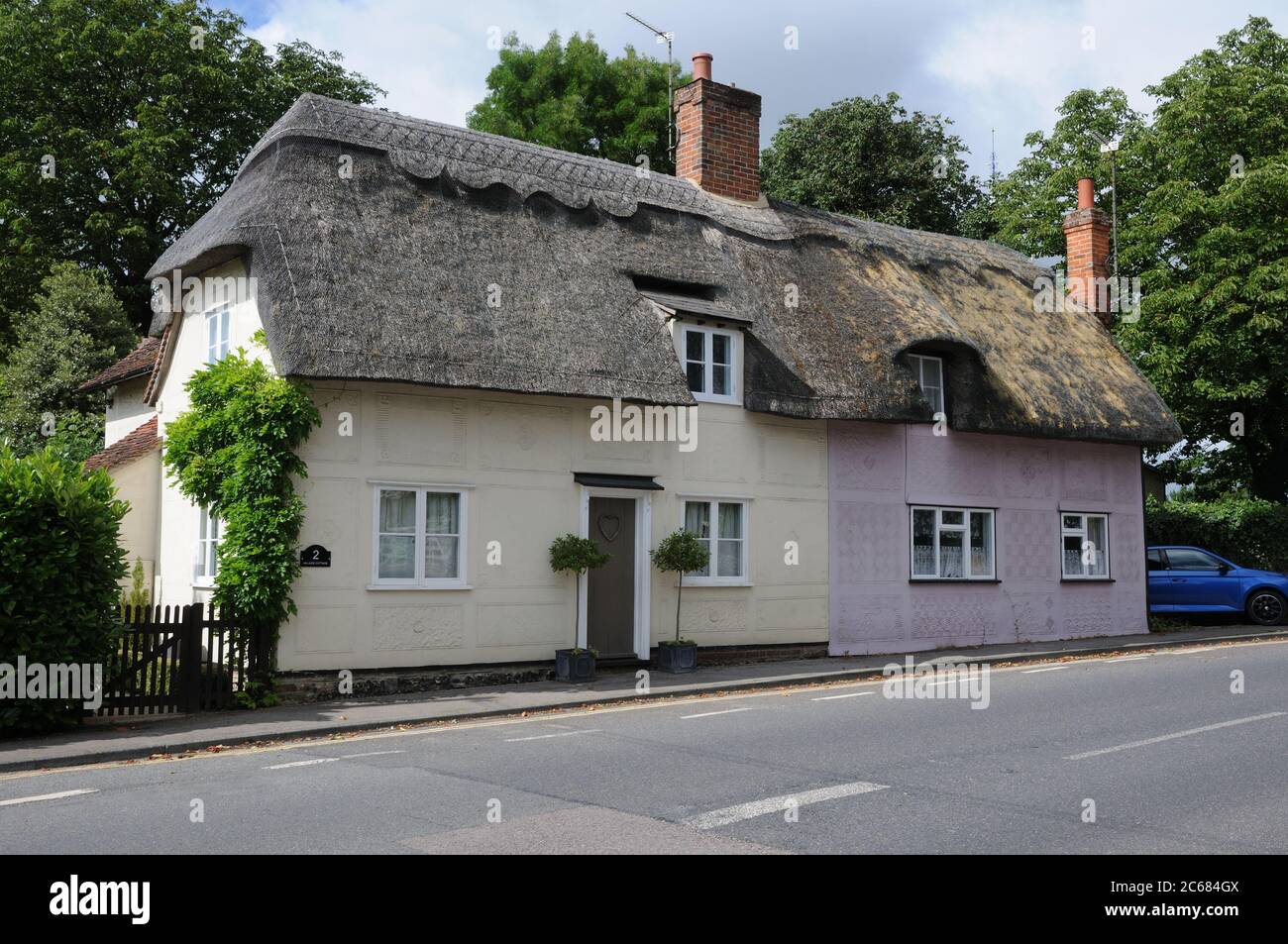 Cottage Hillside, Finchingfield, Essex Foto Stock