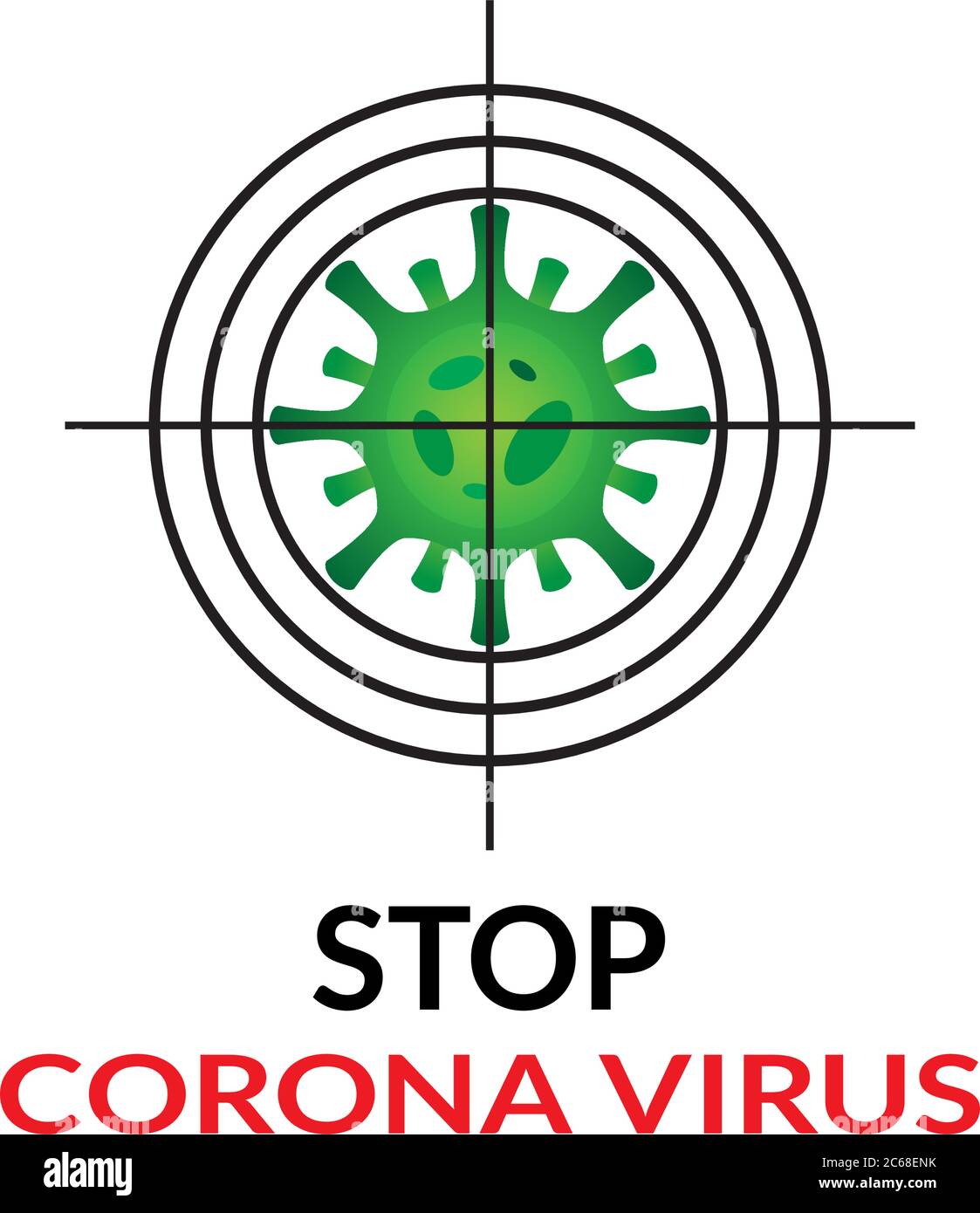 target del virus corona. illustrazione vettoriale del virus corona. 2019 ncov. diffusione globale. epidemia Illustrazione Vettoriale