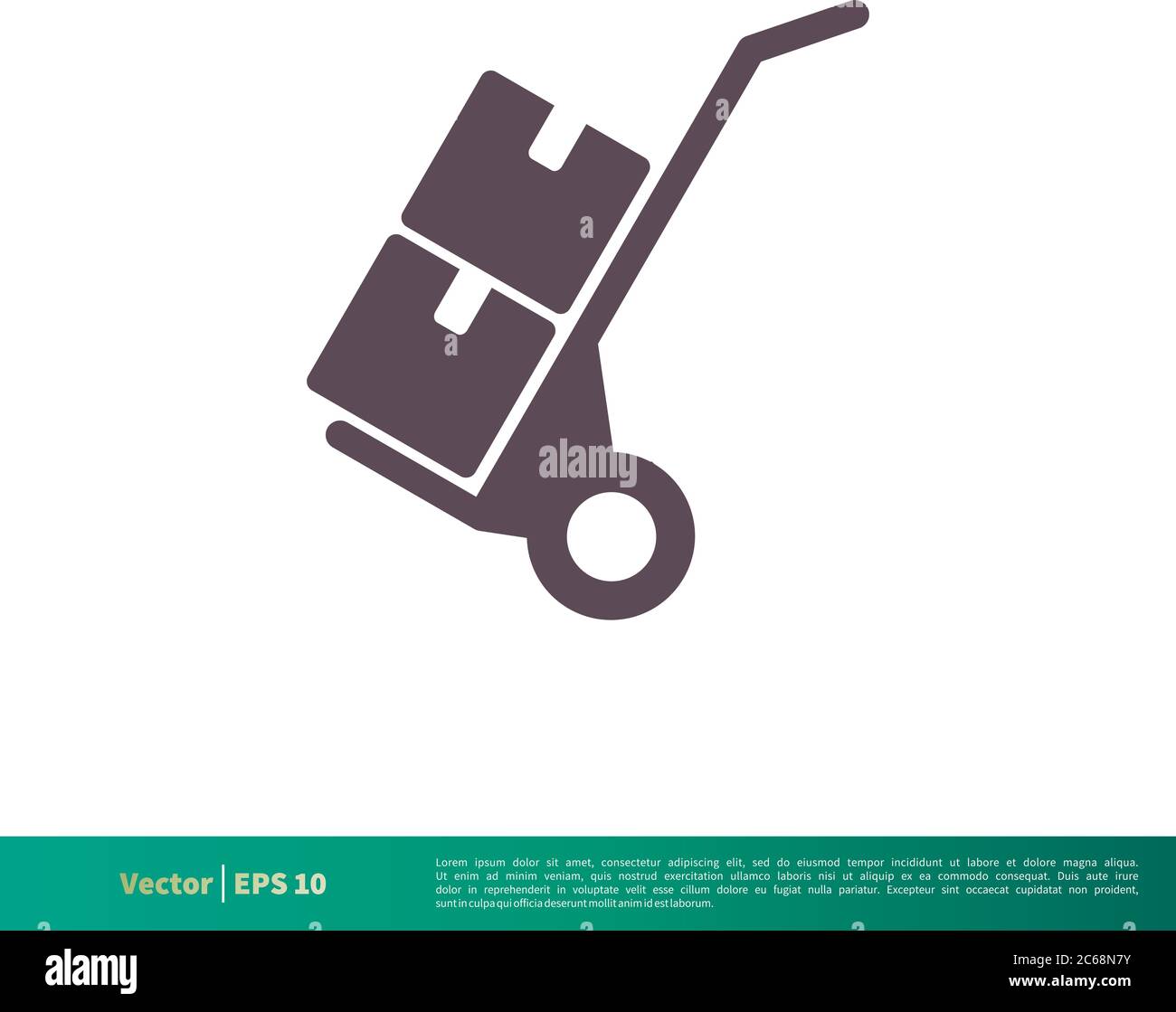 Icona del carrello di carico modello di logo vettoriale disegno di illustrazione. EPS vettoriale modificabile 10. Illustrazione Vettoriale