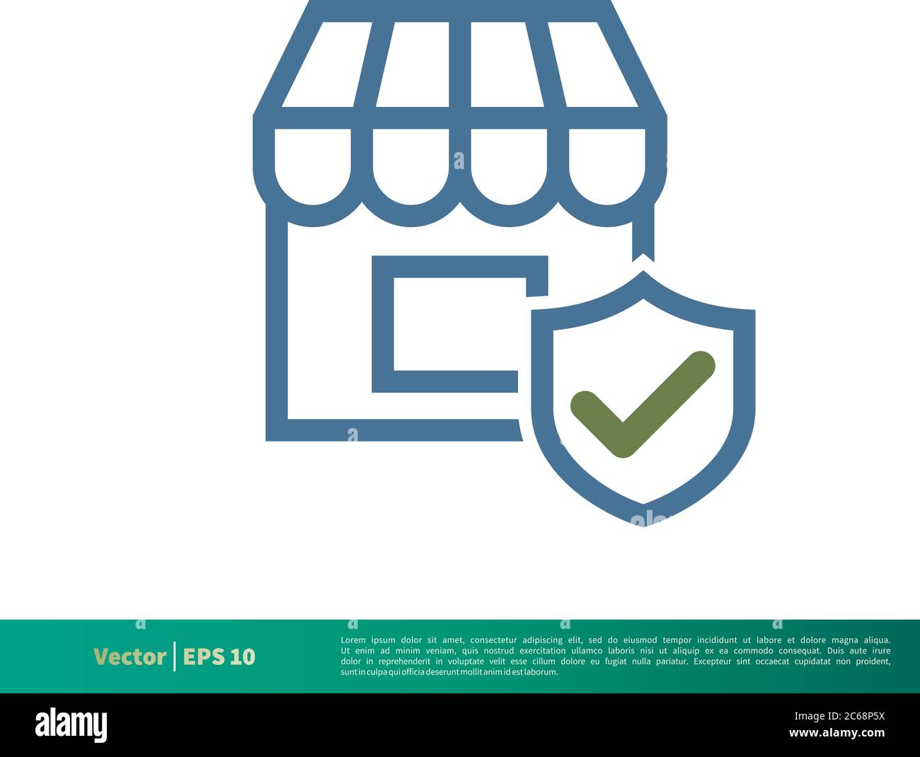 Negozio, icona negozio modello logo vettoriale disegno di illustrazione. EPS vettoriale modificabile 10. Illustrazione Vettoriale