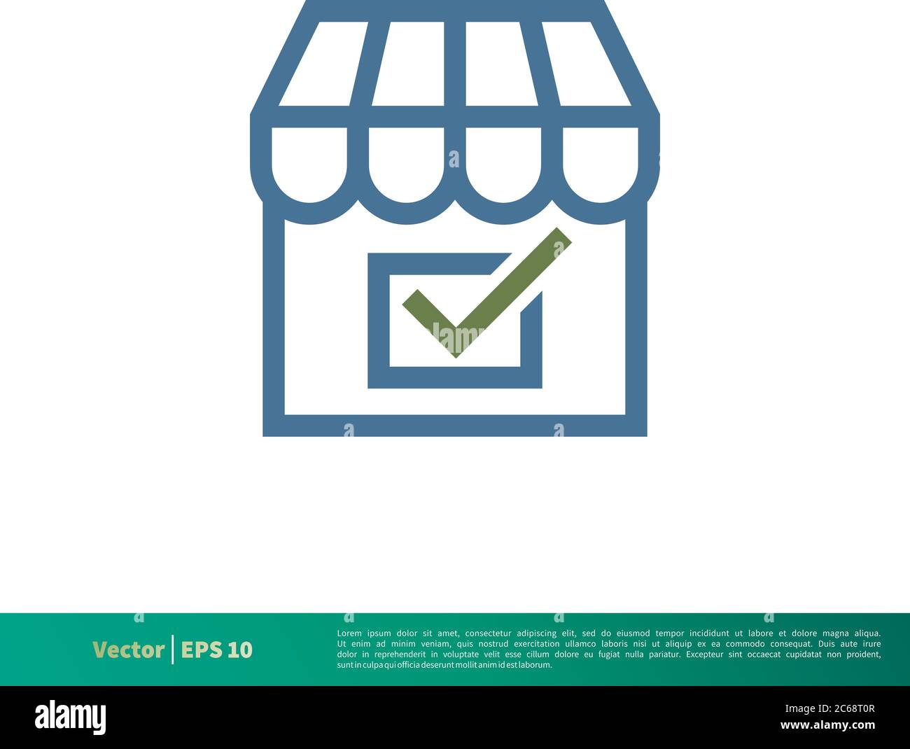 Negozio, icona negozio modello logo vettoriale disegno di illustrazione. EPS vettoriale modificabile 10. Illustrazione Vettoriale