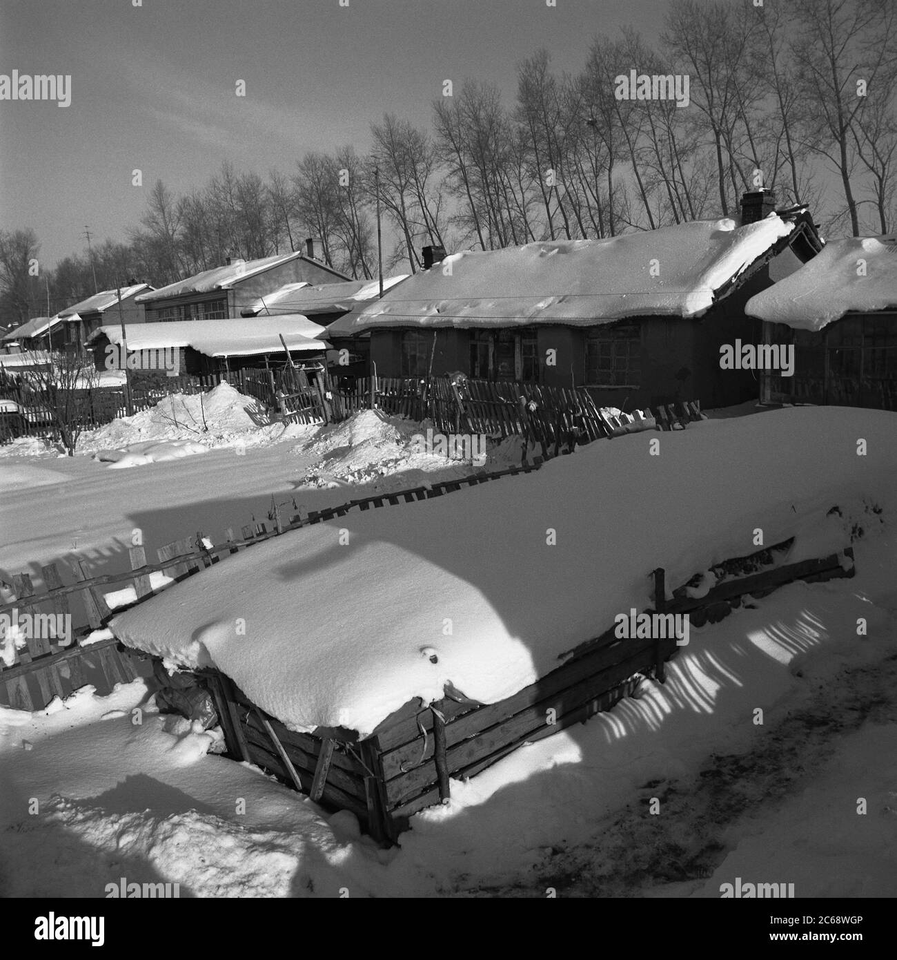 Fanganjiang assedio nordest di neve nera e bianca Foto Stock