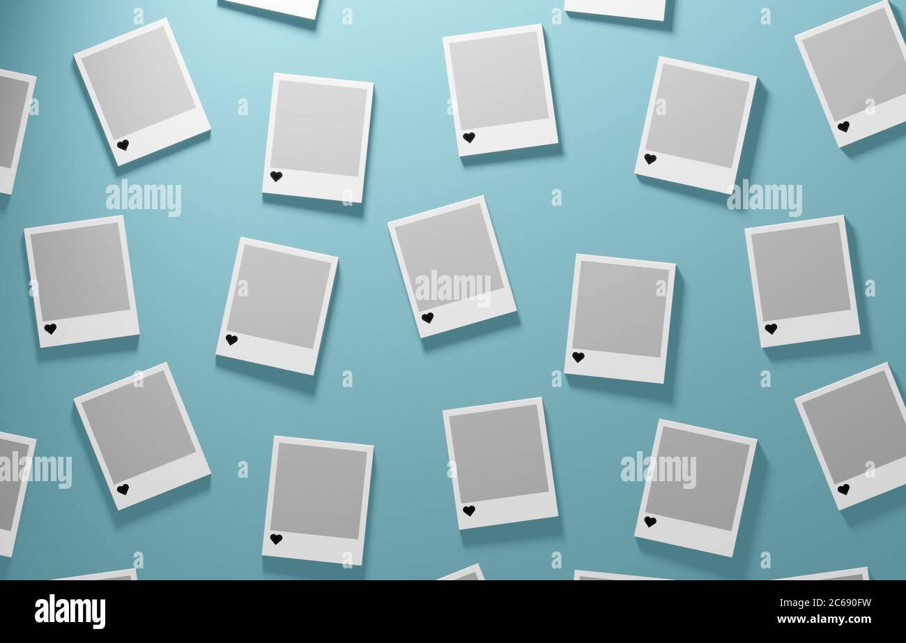 Fotografie Polaroid vuote Foto Stock