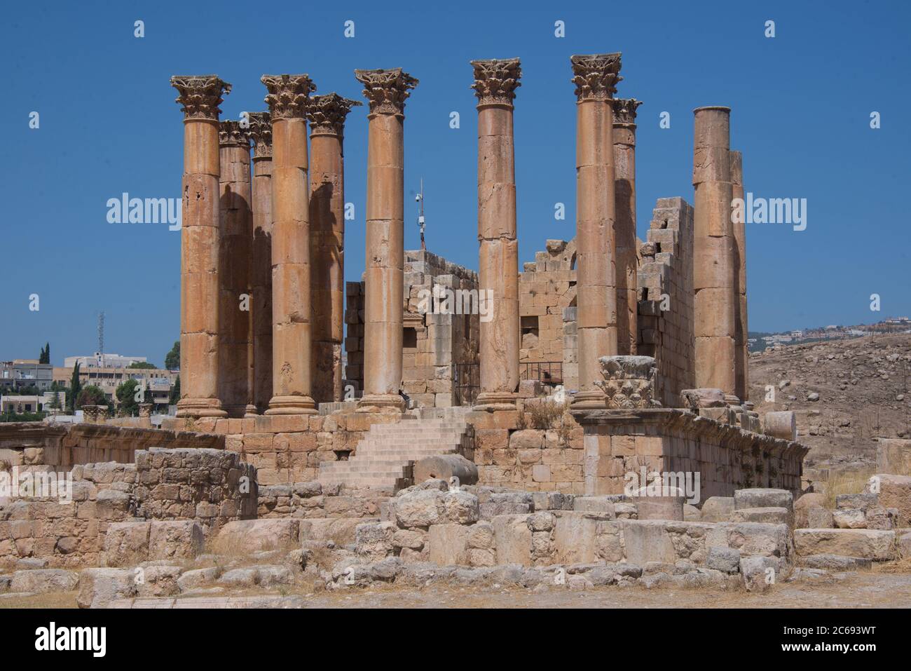 Asia, Medio Oriente, Giordania, Jerash Archeological City, Tempio di Artemis Foto Stock
