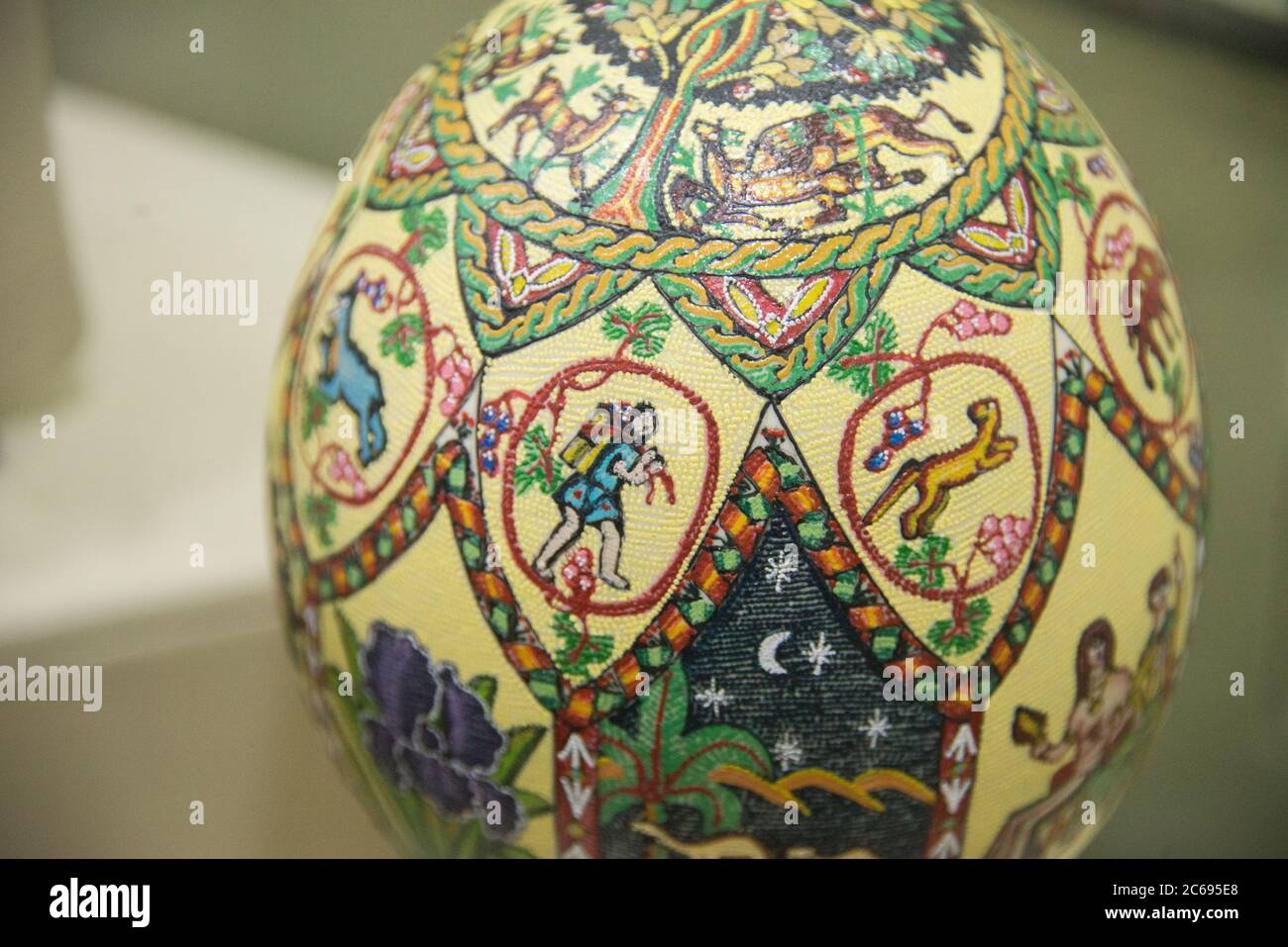 Asia, Medio Oriente, Giordania, Madaba, opere d'arte a mosaico Foto Stock