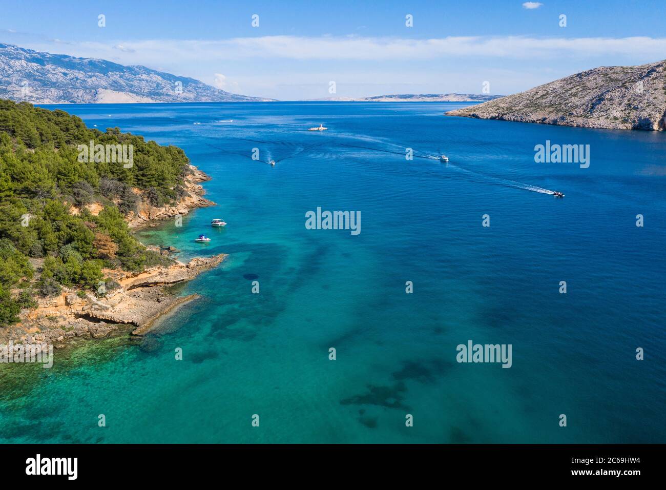 Rab Croazia baia e spiaggia Foto Stock