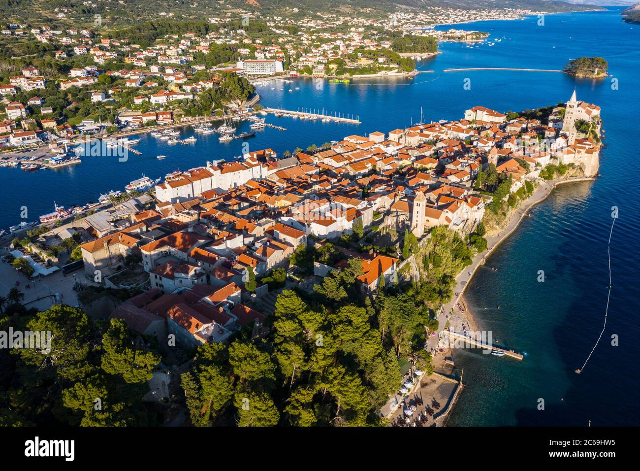 Rab città vecchia Croazia Foto Stock