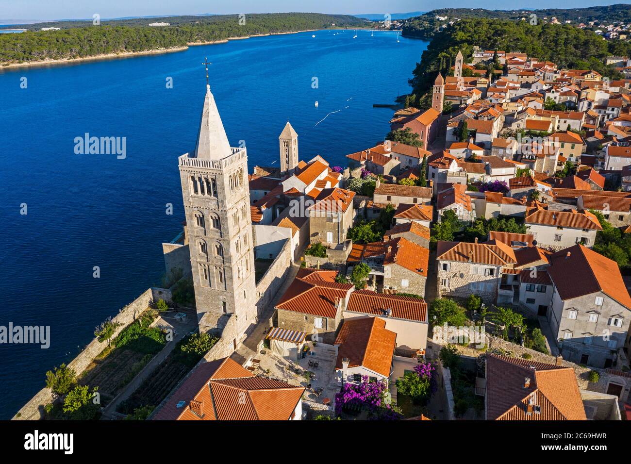 Rab città vecchia Croazia Foto Stock