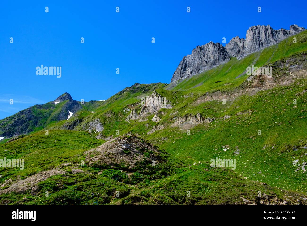 Nufenenstock di Griespass, alpi svizzere Foto Stock