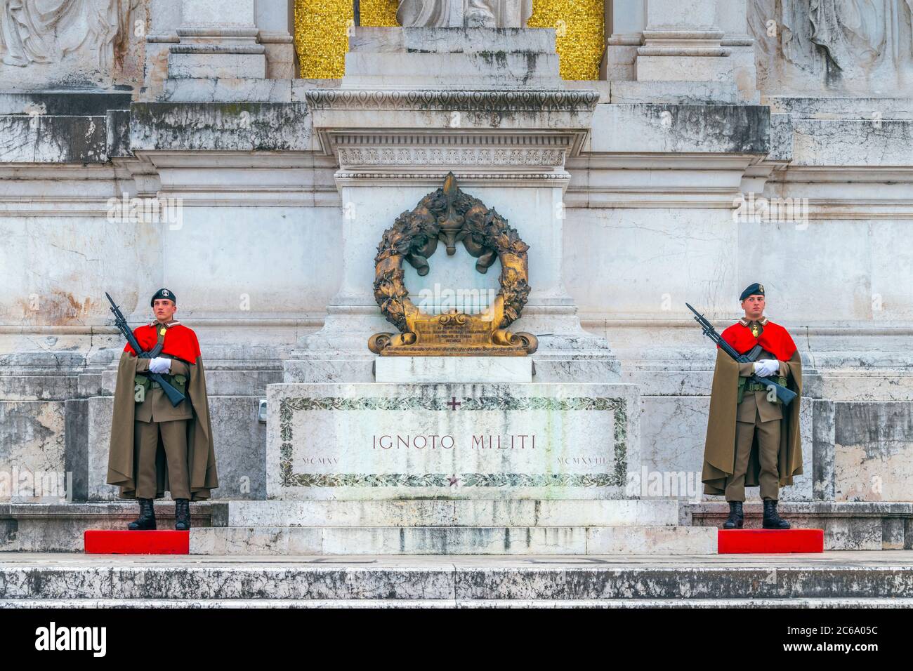 Italia, Lazio, Roma, Monumento a Vittorio Emanuele II, altare della Patria, altare della Patria, Tomba del Milite Ignoto, Tomba del Milite Ignoto Foto Stock