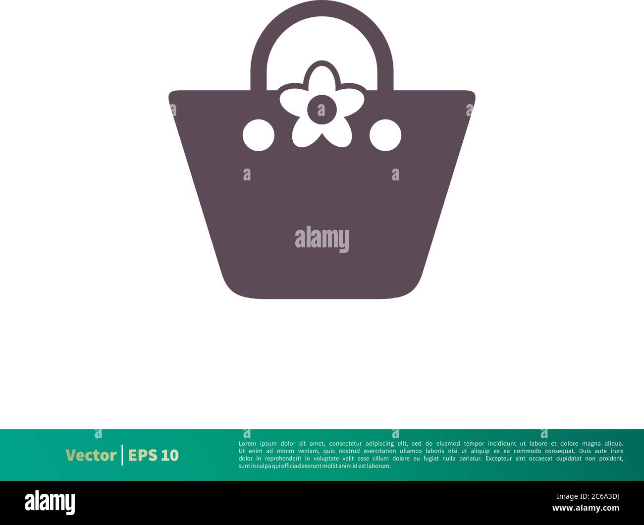 Donna Bag icona Vector Logo modello Illustrazione Design. EPS vettoriale modificabile 10. Illustrazione Vettoriale