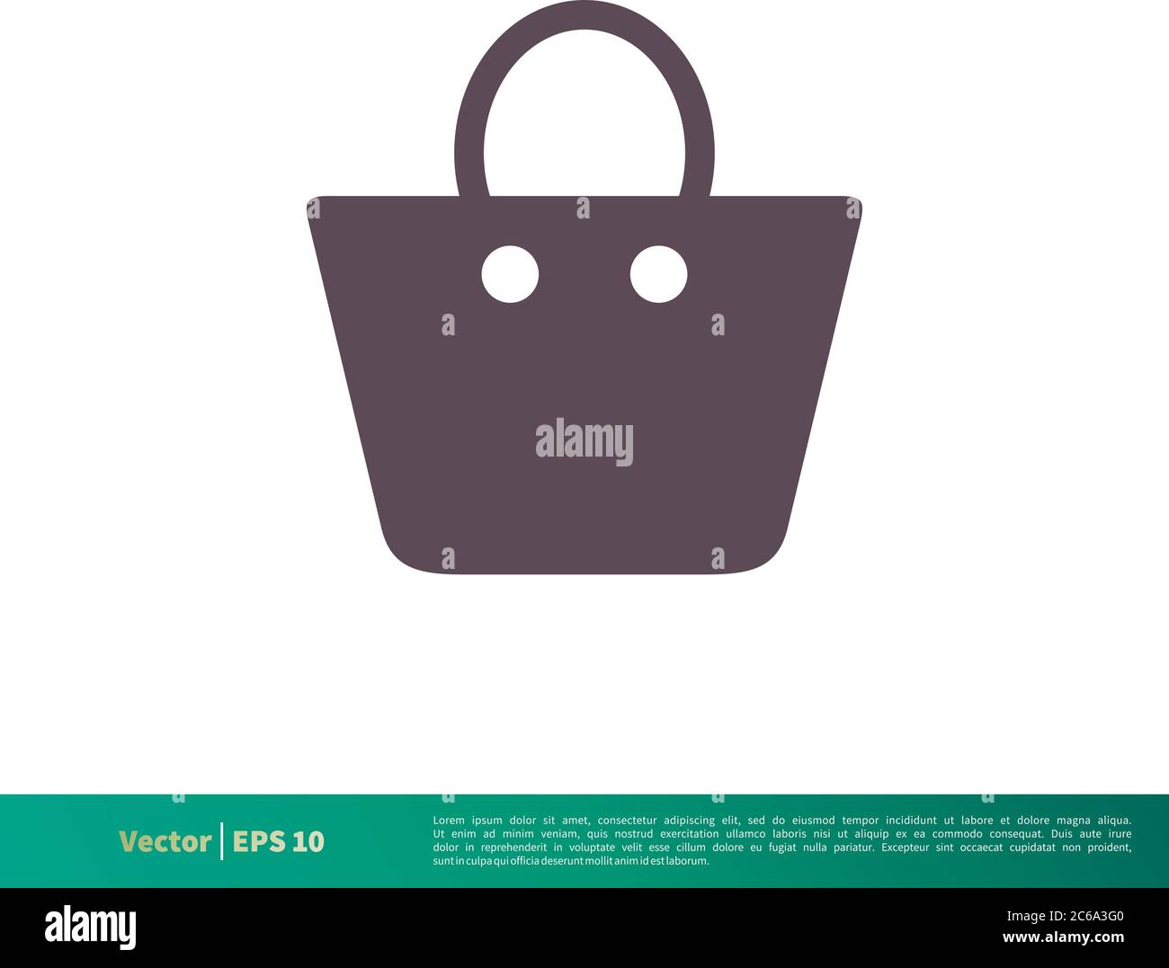 Donna Bag icona Vector Logo modello Illustrazione Design. EPS vettoriale modificabile 10. Illustrazione Vettoriale