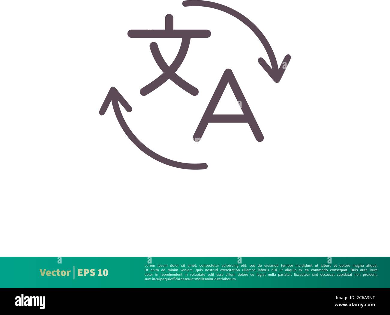Traduzione, icona del traduttore modello di logo vettoriale disegno di  illustrazione. EPS vettoriale modificabile 10 Immagine e Vettoriale - Alamy