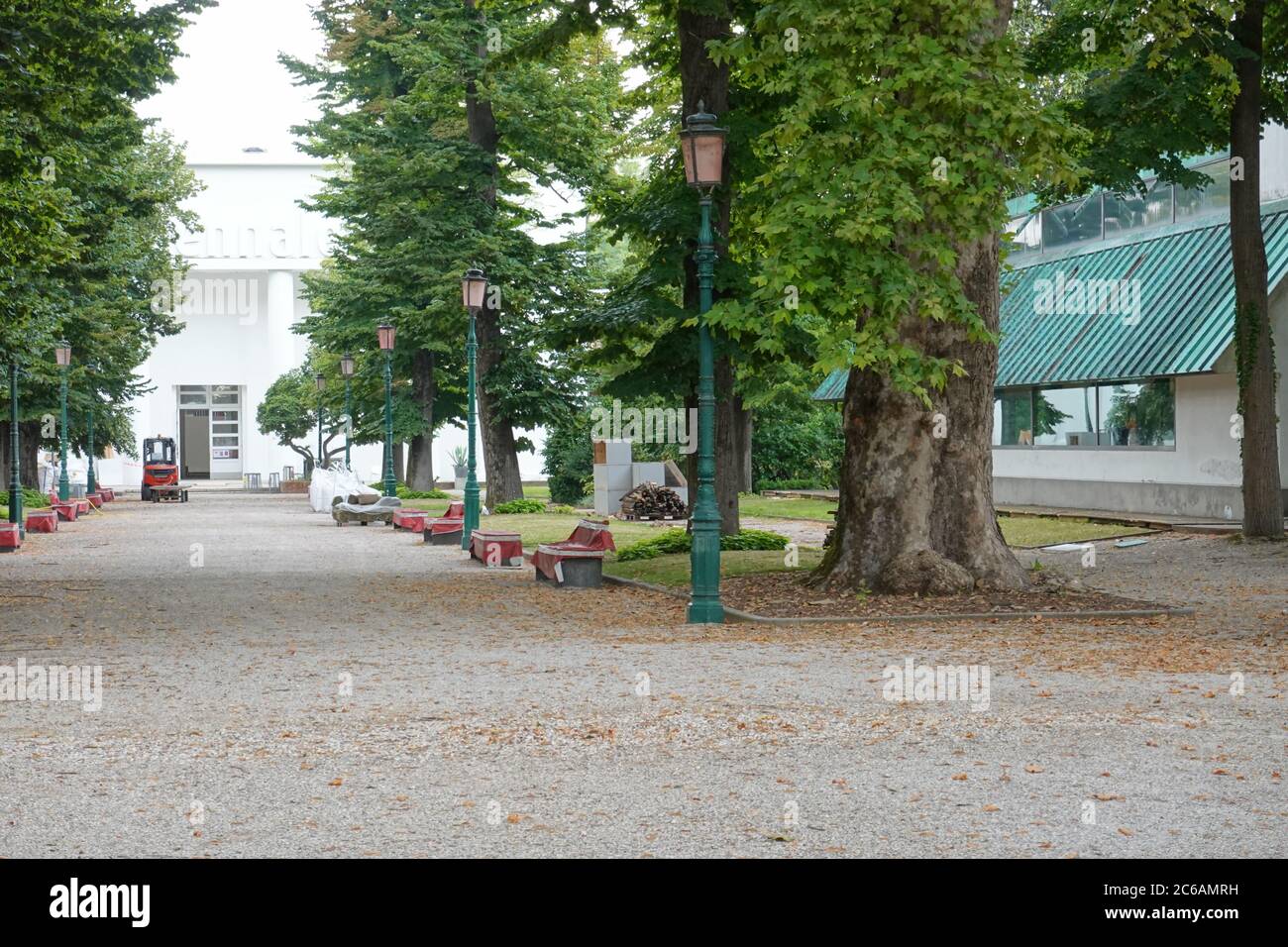 Venedig, abgesagte Biennale 2020, Giardini // Venezia, annullata Biennale 2020, Giardini Foto Stock