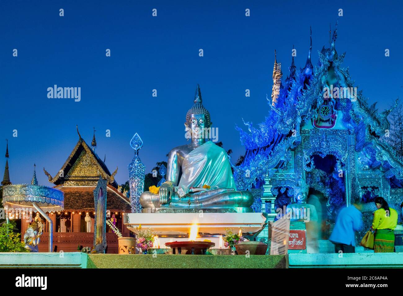 Wat Srisuphan, Chiang Mai, Thailandia Foto Stock