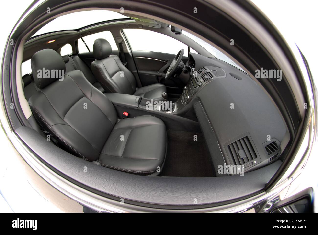 interni moderni per autovetture con lenti fisheye Foto Stock