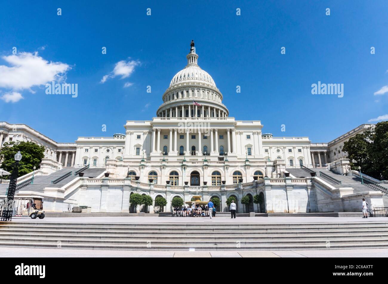 Foto frontale del palazzo del Campidoglio a Washington D.C. Foto Stock