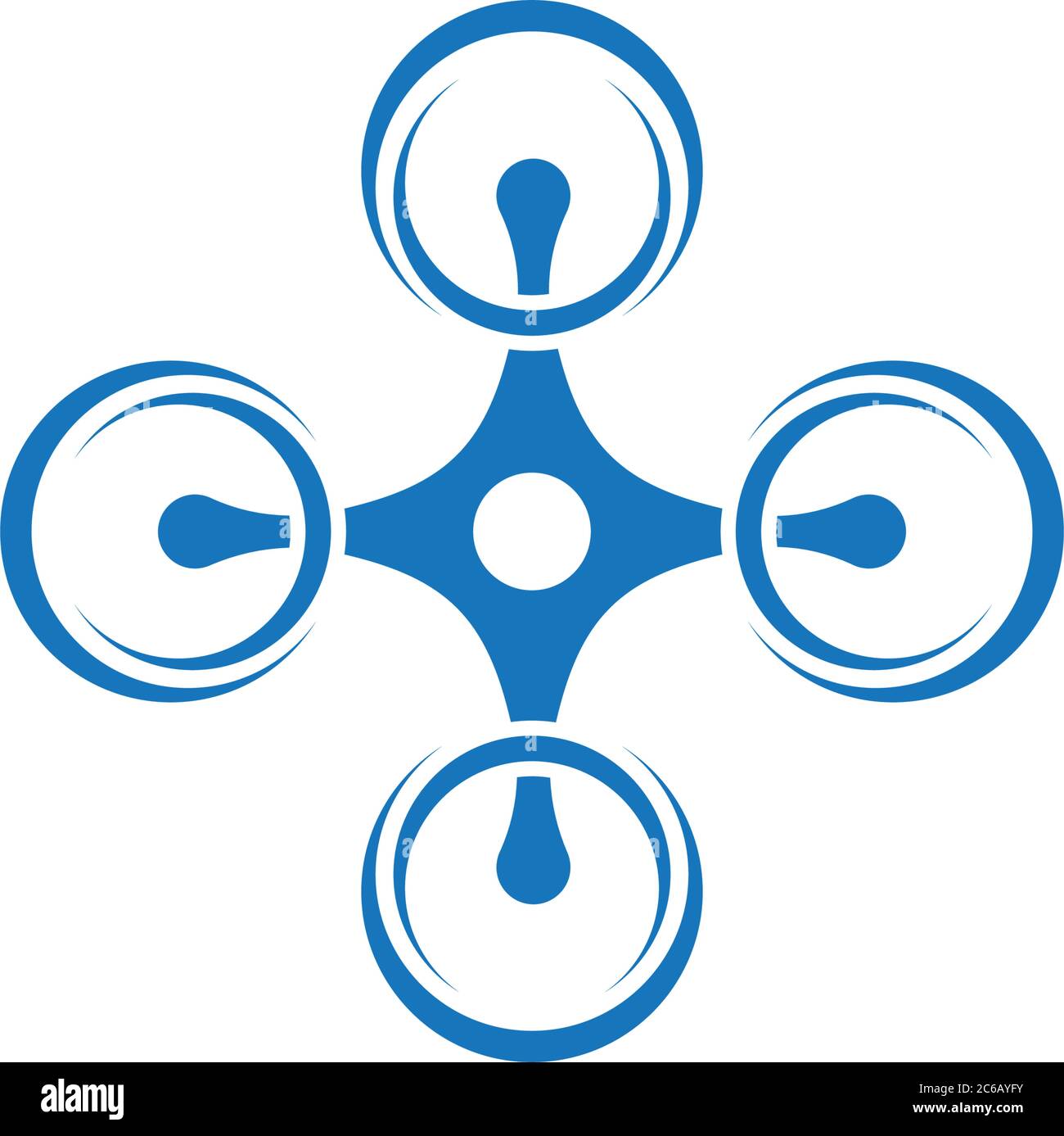 Disegno del modello vettoriale del logo del drone Immagine e Vettoriale -  Alamy