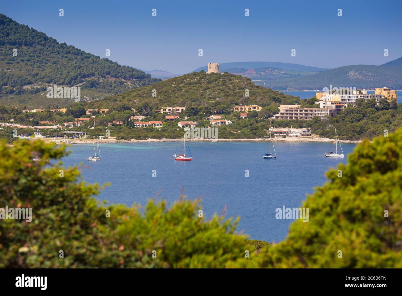 Capo Caccia, Parco Nazionale di Porto Conte, Alghero, Sardegna, Italia, Mediterraneo, Europa Foto Stock