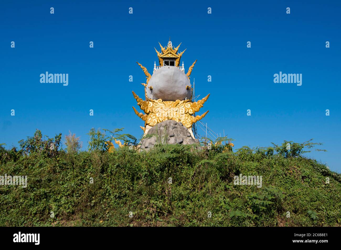 Il tempio dei pesci gatto Mekong o Wat Pla Buek Chiang Khong nella città di Chiang Khong nella provincia di Chiang Rai in Thailandia. Thailandia, Chiang Khon Foto Stock