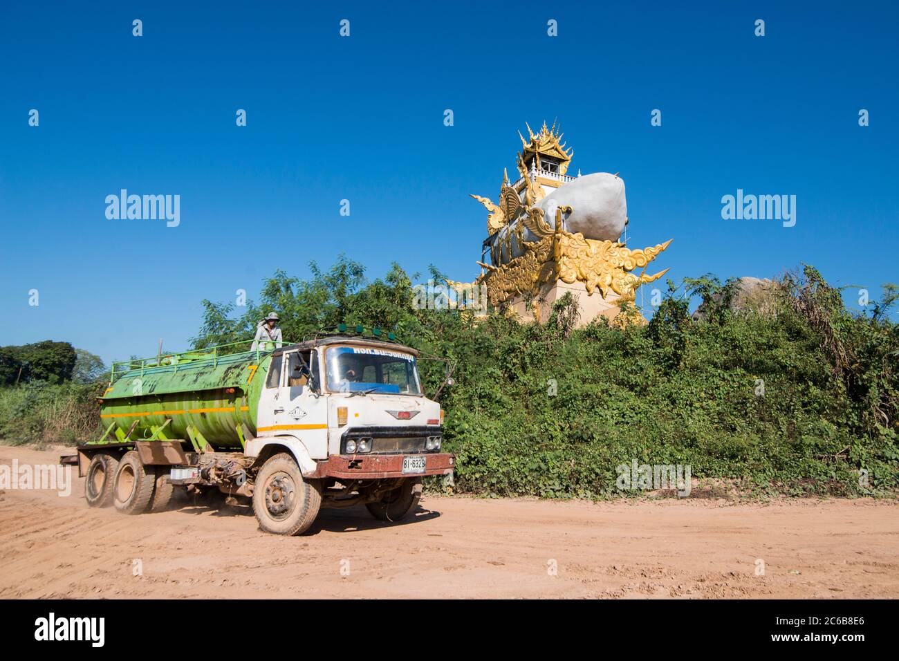 Il tempio dei pesci gatto Mekong o Wat Pla Buek Chiang Khong nella città di Chiang Khong nella provincia di Chiang Rai in Thailandia. Thailandia, Chiang Khon Foto Stock