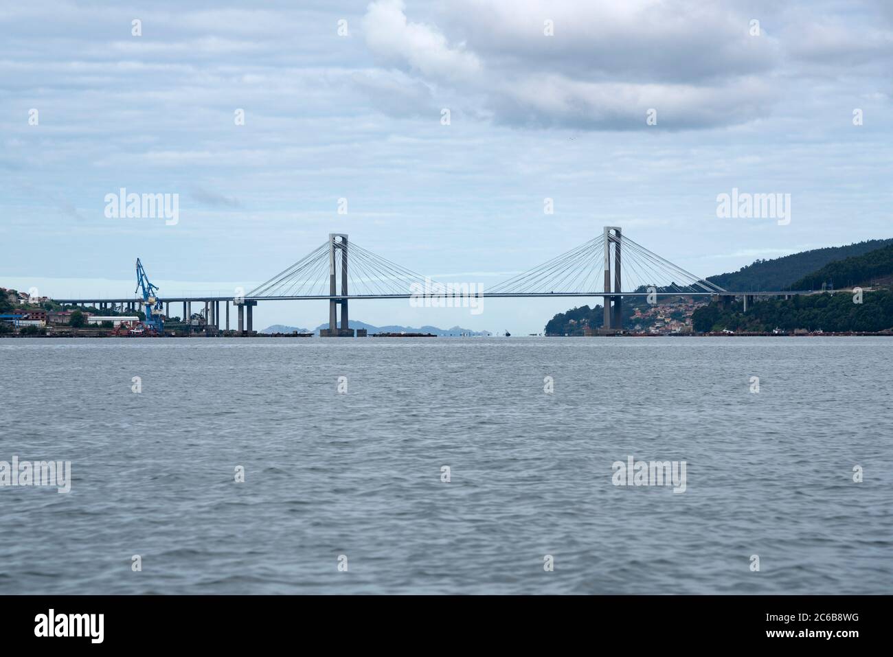 Il ponte Rande Bridge è stato collegato a Redondela, Pontevedra, Galizia, Spagna, Europa Foto Stock