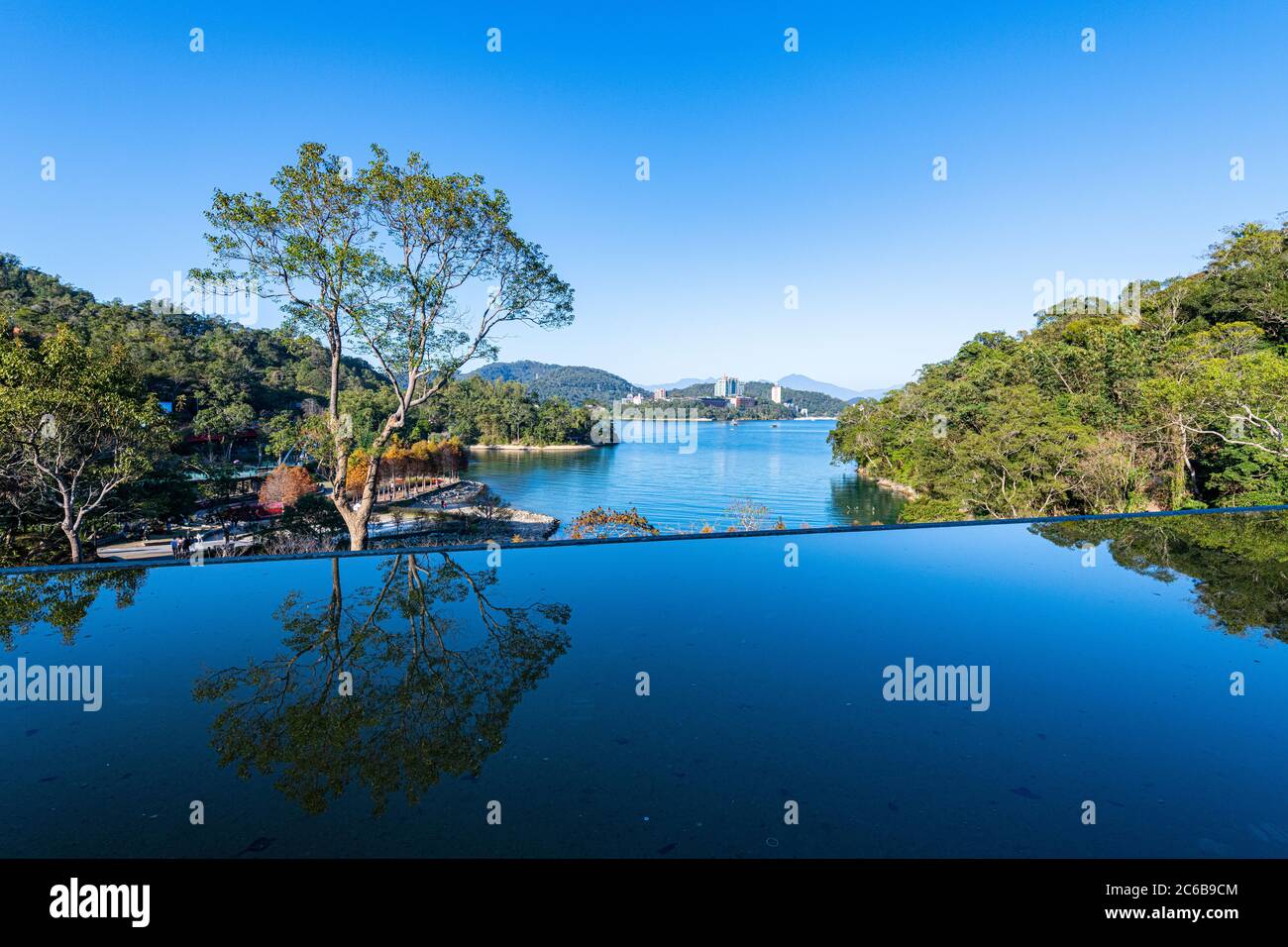 Xiangshan Scenic Outlook, Sun Moon Lake, National Scenic Area, contea di Nantou, Taiwan, Asia Foto Stock