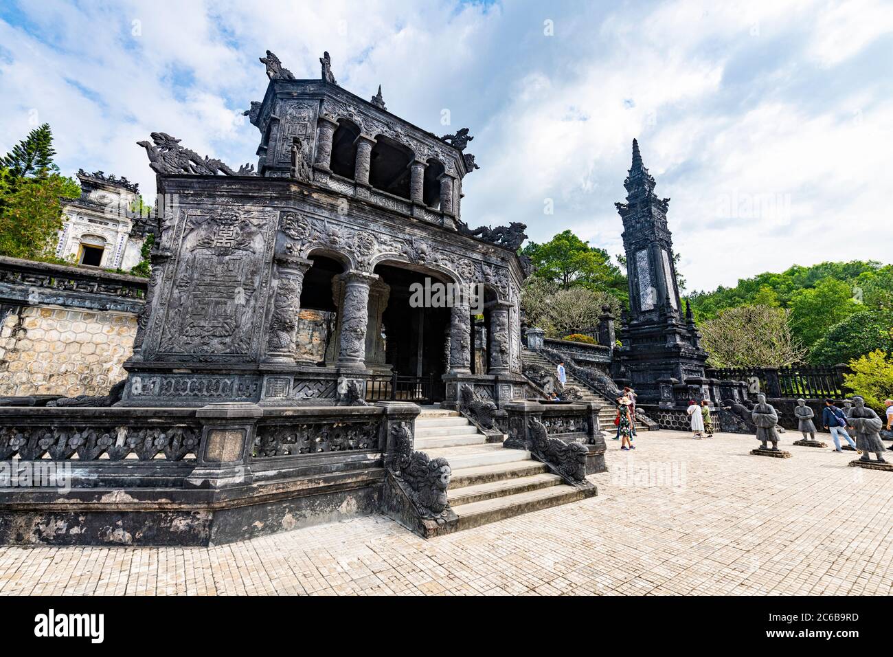 Tomba di Khai Dinh, Hue, patrimonio dell'umanità dell'UNESCO, Vietnam, Indocina, Sud-est asiatico, Asia Foto Stock
