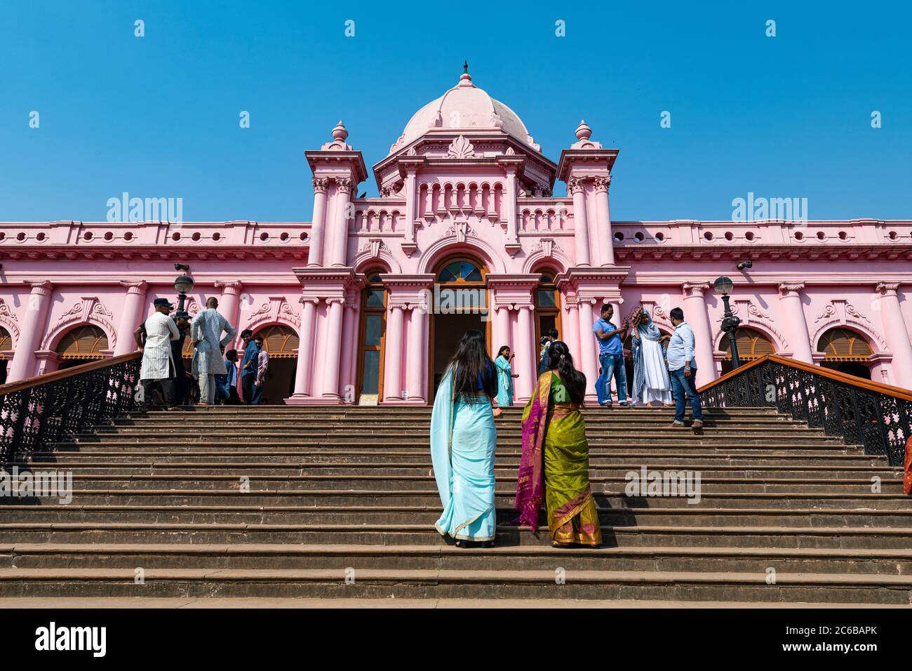 Ingresso al Palazzo Rosa, Ahsan Manzil, Dhaka, Bangladesh, Asia Foto Stock