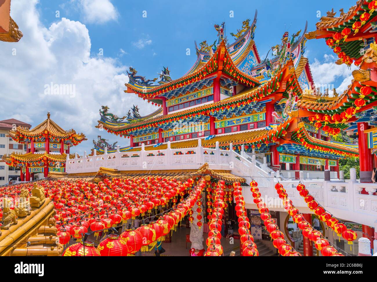 Thean Hou Temple, un grande tempio cinese a Kuala Lumpur, Malesia Foto Stock