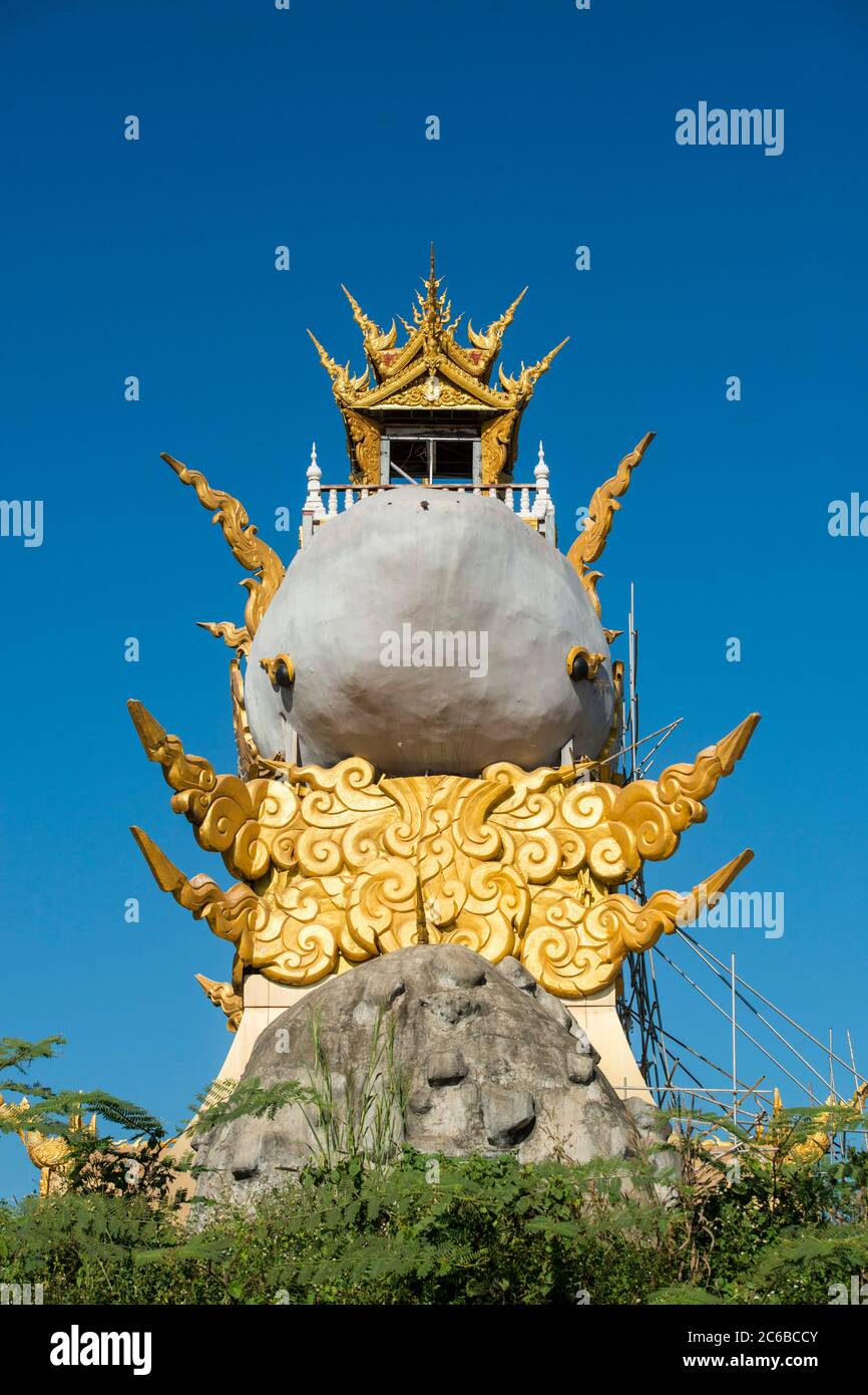 Il tempio dei pesci gatto Mekong o Wat Pla Buek Chiang Khong nella città di Chiang Khong nella provincia di Chiang Rai in Thailandia. Thailandia, Chiang Khon Foto Stock