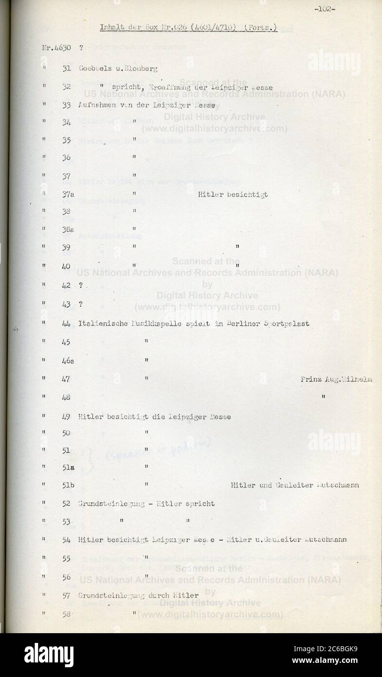 Heinrich Hoffmann fotografa 1934 il fotografo ufficiale di Adolf Hitler, e un politico e editore nazista, che era un membro del circolo intimo di Hitler. Foto Stock