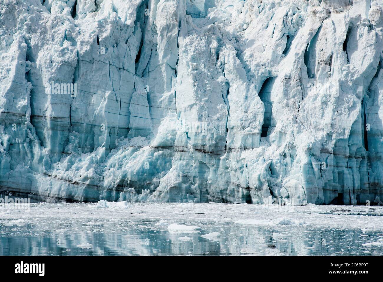 Ghiacciaio Margerie presso il Glacier Bay in Alaska Foto Stock