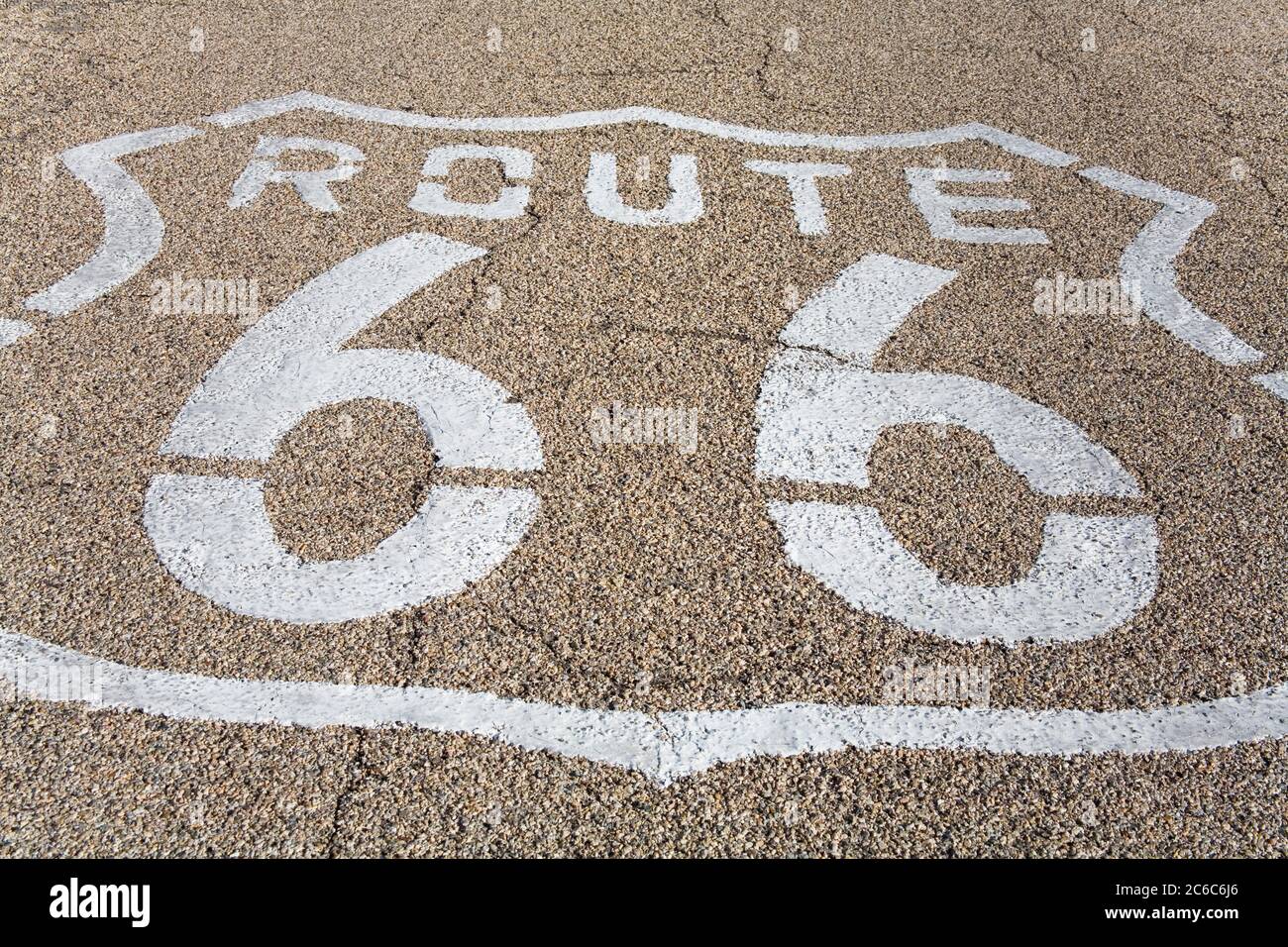 Route 66, Newberry Springs, California, Stati Uniti Foto Stock