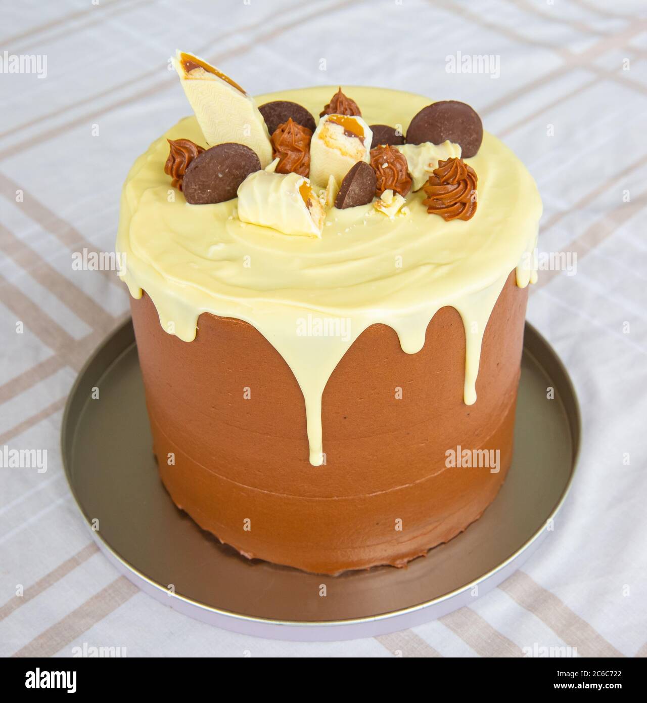 topper torta al cioccolato Foto Stock