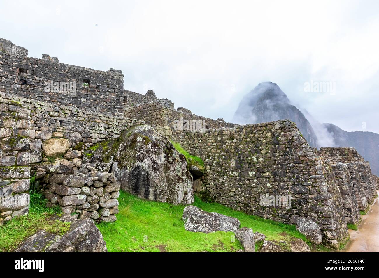 Machu Picchu, un Santuario storico peruviano. Una delle nuove sette meraviglie del mondo. Cuzco. Foto Stock