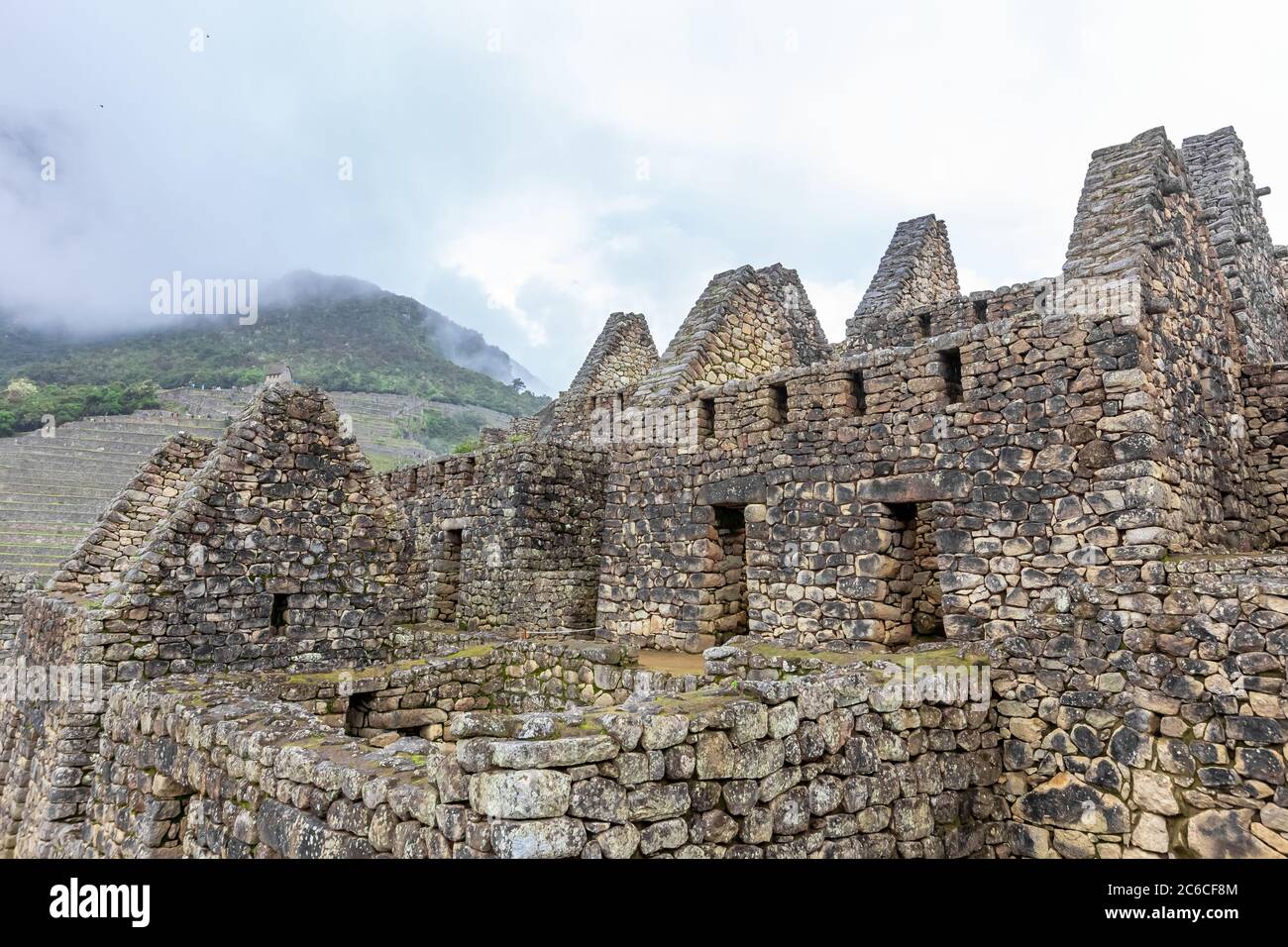 Machu Picchu, un Santuario storico peruviano. Una delle nuove sette meraviglie del mondo. Cuzco. Foto Stock