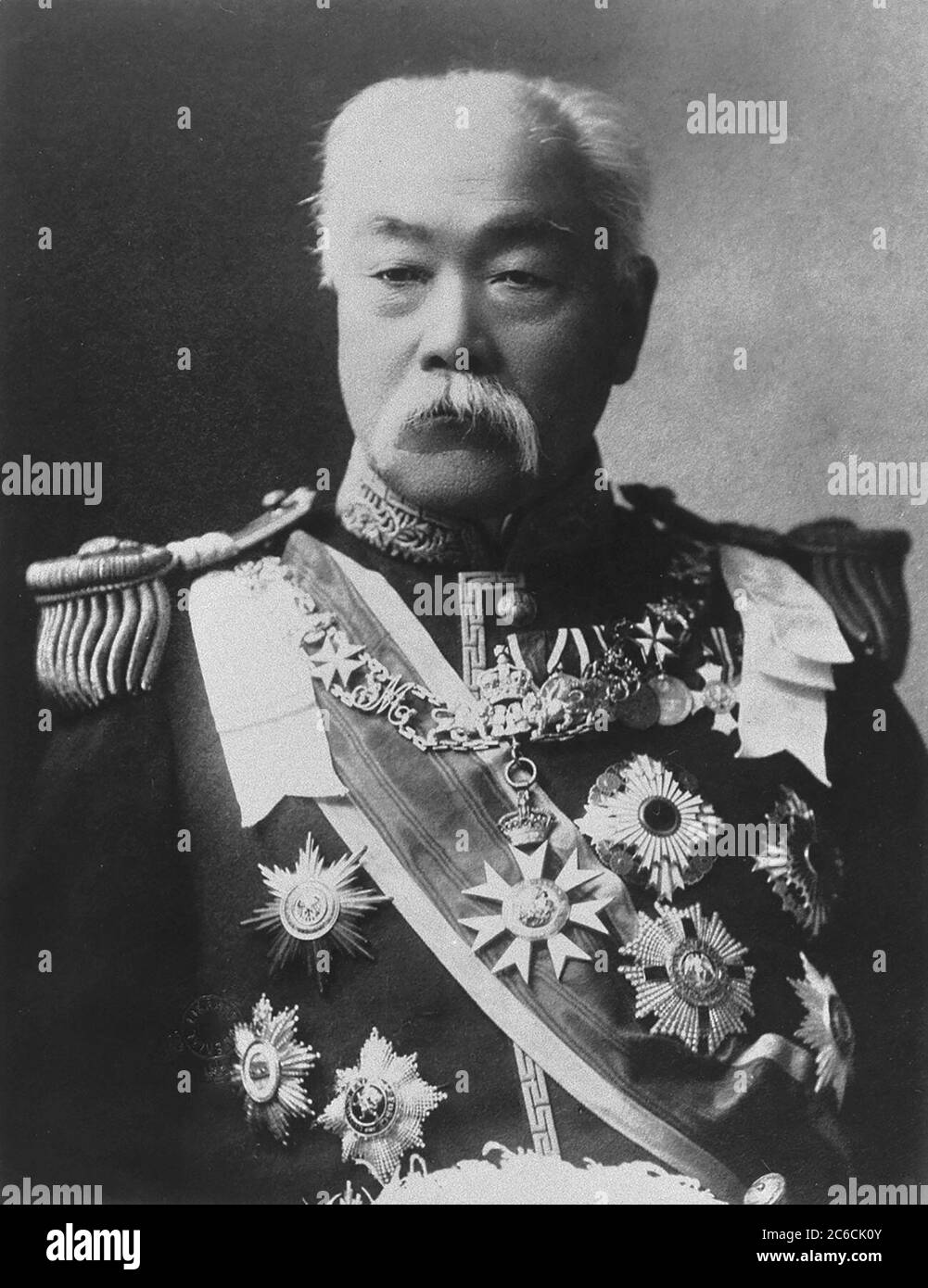 Ritratto di Matsukata Masayoshi (1835 – 1924), politico giapponese, primo Ministro del Giappone (1891 - 1892), (1896 - 1898), Collezione privata Foto Stock