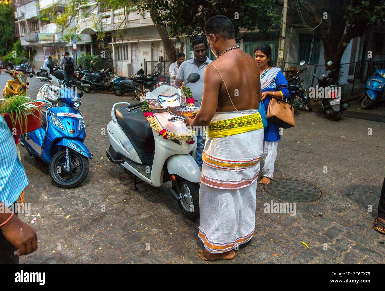 Arulmigu Manakula Vinayagar tempio, pondicherry, india meridionale, pondy, viaggio pondicherry, spiaggia pondicherry, strada pondicherry, strada Foto Stock