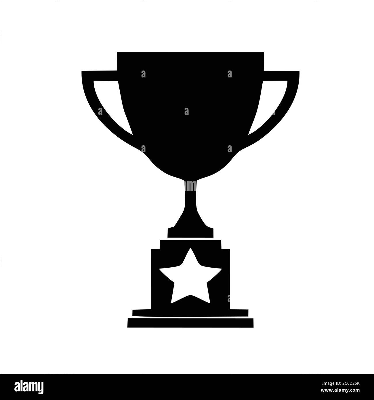 icona del trofeo isolata su sfondo bianco dalla collezione dell'ufficio. icona del trofeo simbolo trendy e moderno del trofeo per logo, web, app, UI. Illustrazione Vettoriale