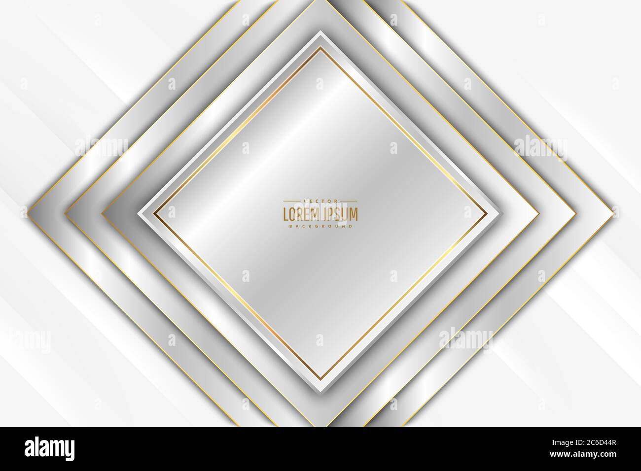 Sfondo metallico. Lusso di grigio e oro spazio bianco Design moderno.illustrazione vettoriale. Illustrazione Vettoriale