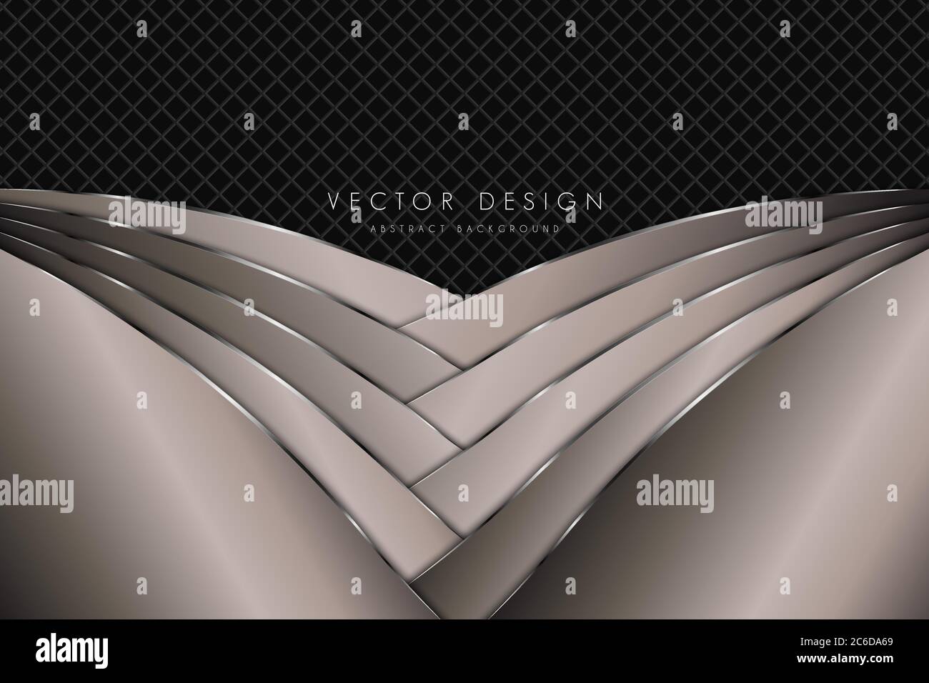 Metallo tecnologia sfondo di marrone e scuro spazio. Illustrazione Vettoriale
