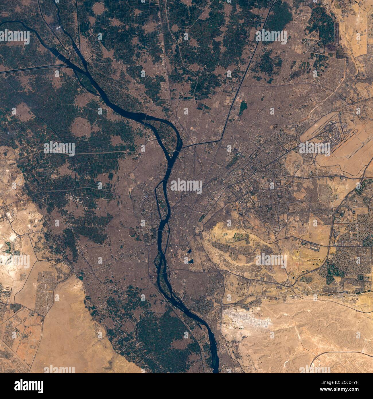 Immagine satellitare di Kairo Foto Stock