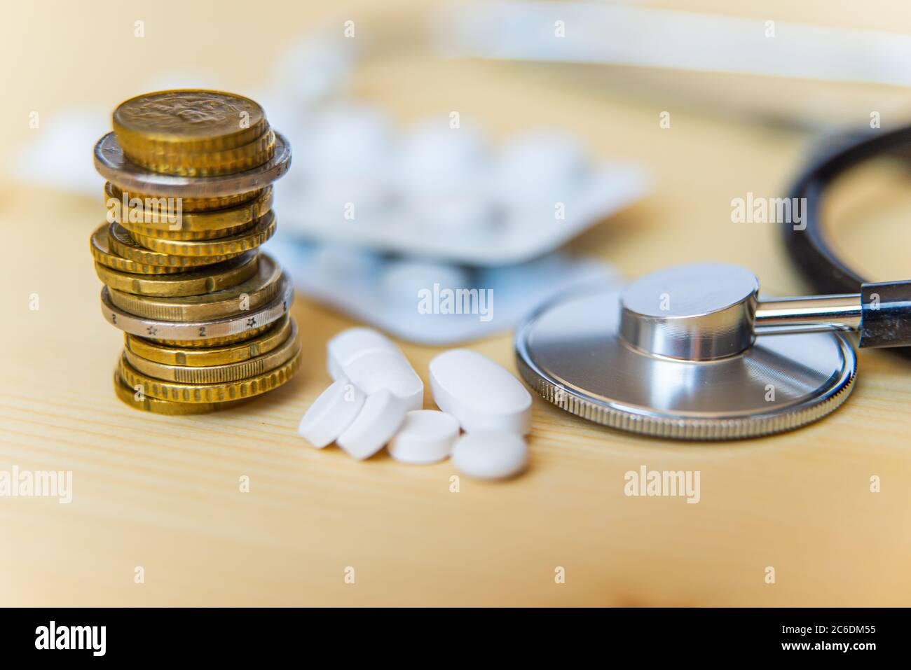 Costo dell'assistenza medica; spese sanitarie Foto Stock