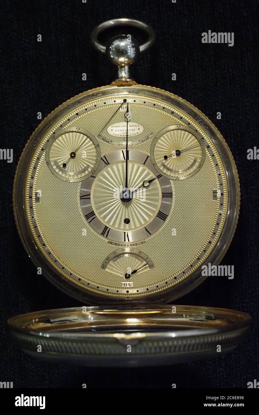 Londra, UK - 9 luglio 2020 Sotheby's photo call for King George IIIÕs Tourbillon Watch, uno dei più importanti Orologi del 19 ° secolo, realizzato da Abraham-Louis Breguet, il Padre della moderna orologeria, Discretamente venduto dal genio di orologeria francese al re d'Inghilterra nel mezzo delle guerre napoleoniche, stimato a £700,000 C 1 milione. Credit: Nils Jorgensen/Alamy Live News Foto Stock