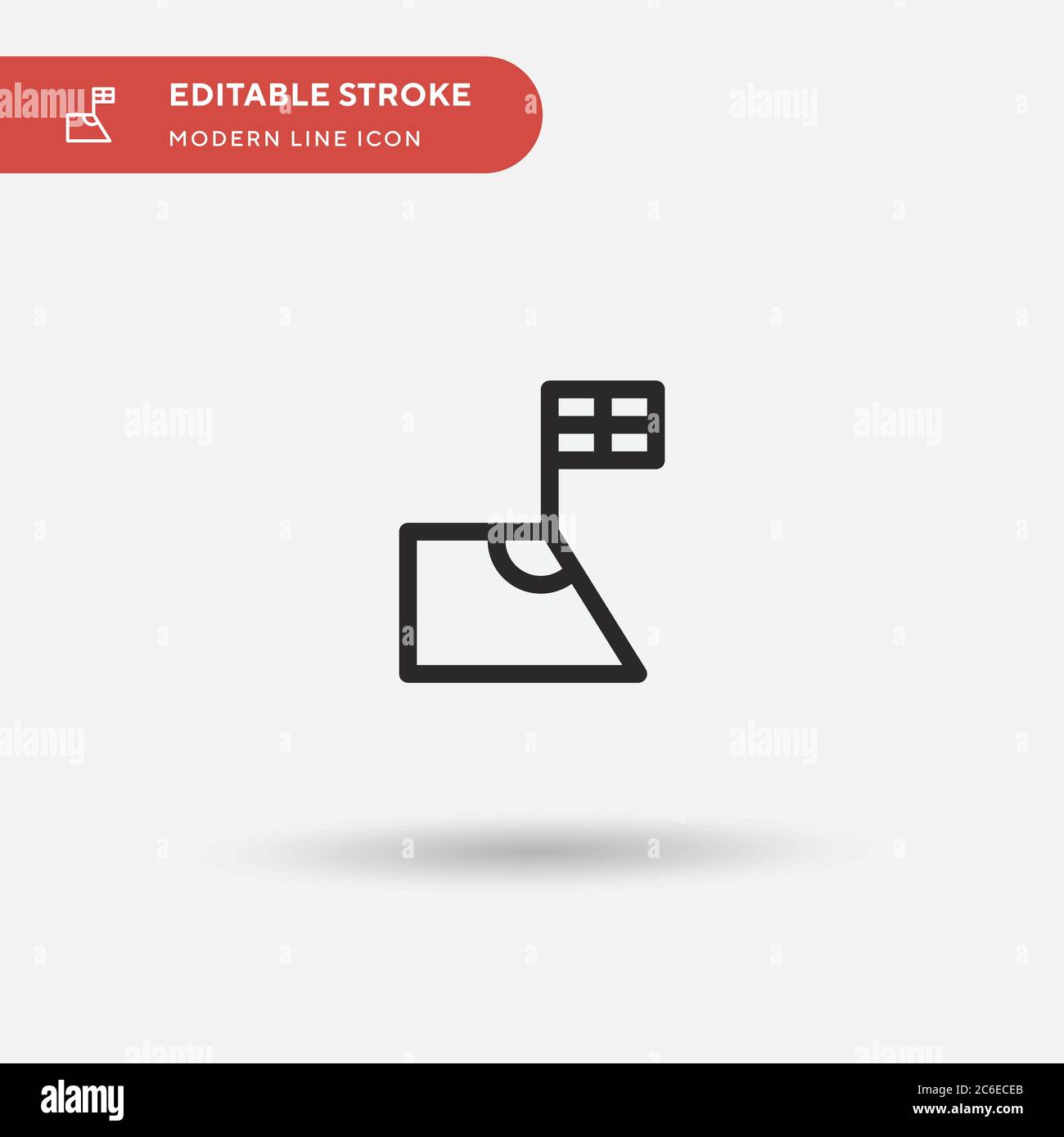 Icona vettore semplice angolo. Modello di disegno simbolo illustrazione per elemento UI mobile Web. Pittogramma moderno a colori perfetto su tratto modificabile. Icona angolo Illustrazione Vettoriale